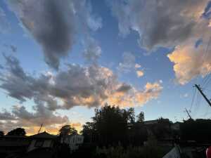 Recent evening clouds above Saitama City